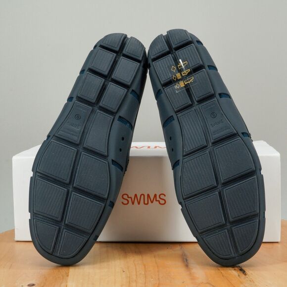 Swims Penny Men's Size 8 Shoes Navy Blue Loafer Slip-On Moc Toe Casual Shoe - Picture 7 of 8